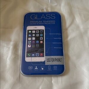 Premium Tempered Glass Screen Protector for iPhone 7 - Blue